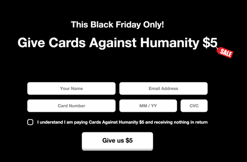 Cards Against Humanity Box of Nothing